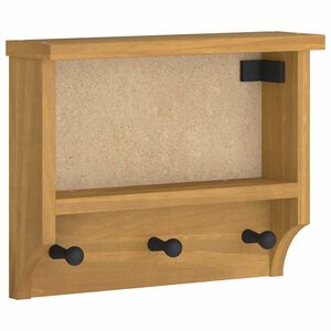 vidaXL Zidna vje&scaron;alica za kapute SANDNES 45x12x35 cm puno drvo bor