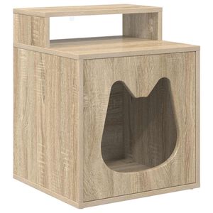 vidaXL Mačja Kuća Sonoma 42,5 x 40 x 53,5 cm Konstruirano drvo