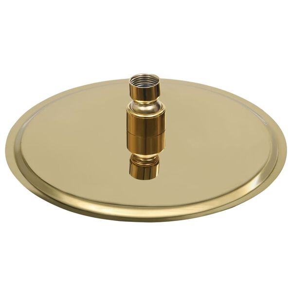 vidaXL Glava za tu&scaron; od nehrđajućeg čelika 20 cm okrugla zlatna