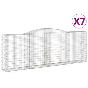 vidaXL Lučne gabionske ko&scaron;are 7 kom 400x50x140/160cm pocinčano željezo
