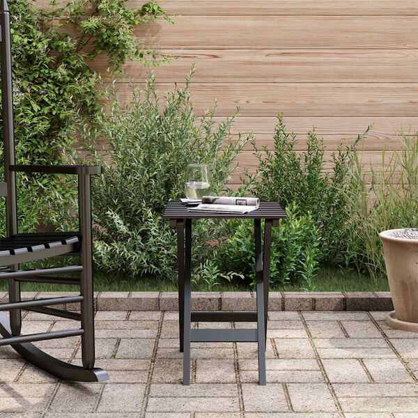 vidaXL Bočni stolić sklopivi crni od masivnog drva topole