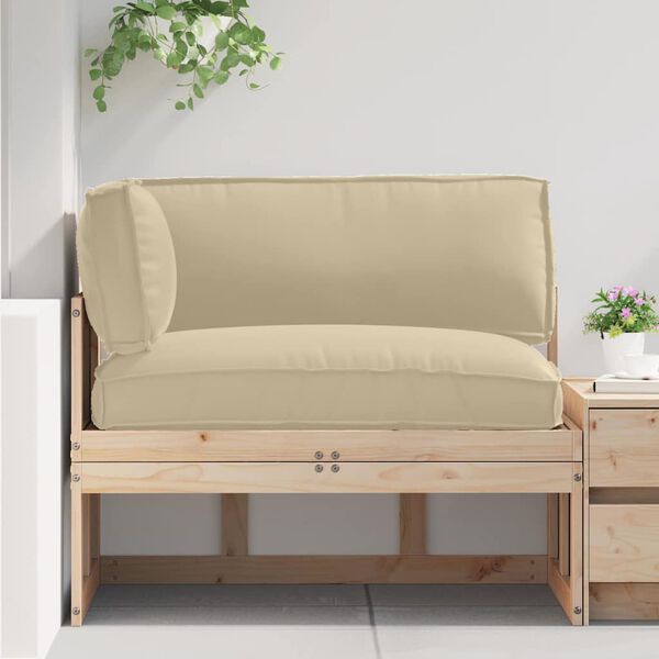 vidaXL Set jastučića za palete 3 pcs Bež Oxford tkanina