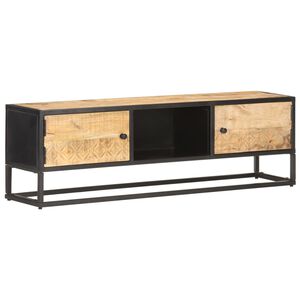 vidaXL TV ormarić s izrezbarenim vratima 130x30x40 cm grubo drvo manga
