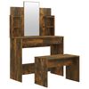 vidaXL Set toaletni stolić boja dimljenog hrasta 96x40x142 cm