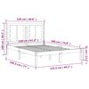 vidaXL Okvir za krevet masivno drvo bijeli 120x190 cm mali bračni
