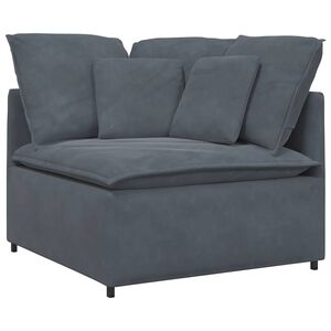 vidaXL Modularna sofa Kutni modul s jastucima tamno siva 100 cm
