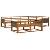 vidaXL Set vanjskih sofa 7 pcs Prirodna Čvrsto drvo akacije