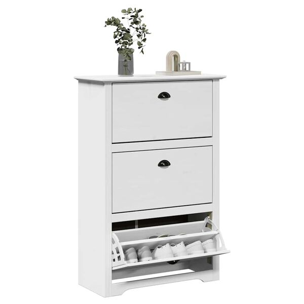 vidaXL Stalak za cipele "BODO" bijeli 80x35x118 cm