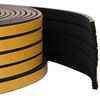 vidaXL Samoljepiva brtvila za prozore Crna 15 x 8 mm 12 m EPDM pjena