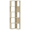vidaXL Kutni regal za knjige s 5 razine boja hrasta 50x50x179cm drveni