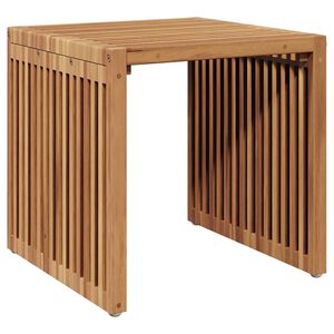 vidaXL Vrtni bočni stol Smeđa 45 x 45,5 x 45,5 cm Čvrsto teak drvo