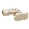 vidaXL 11-dijelni set vrtnih sofa od poliratana s jastucima bež