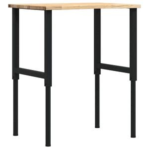 vidaXL Radni stol 80x60x(71,5-98) cm puno drvo hrast