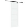 vidaXL Klizna vrata Bijela i crna 83 x 232 cm Masivna borovina
