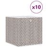 vidaXL Sklopive kutije za pohranu 10 kom smeđe 32x32x32 cm od tkanine