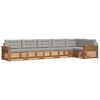 vidaXL Set vanjskih sofa 6 kom. Prirodna i svijetlo siva