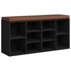 vidaXL Klupa za cipele crna 103 x 30 x 48 cm od konstruiranog drva