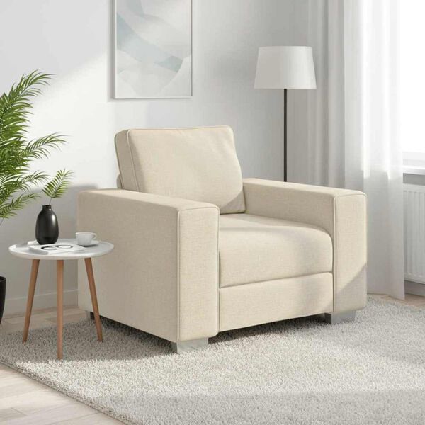 vidaXL Sofa Bež 100 x 80 x 82 cm Platnasta tkanina