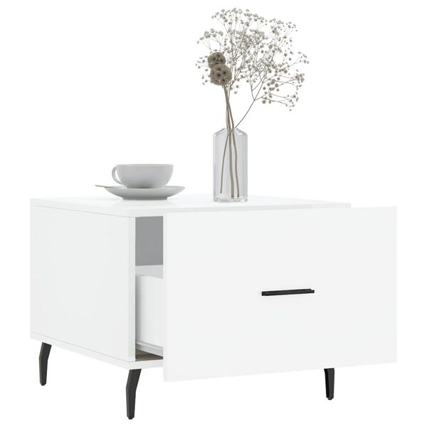 vidaXL Stolići za kavu 2 kom sjajni bijeli 50x50x40 konstruirano drvo