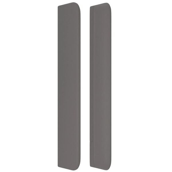 vidaXL Uzglavlje s u&scaron;ima sivo 103x16x118/128 cm od umjetne kože