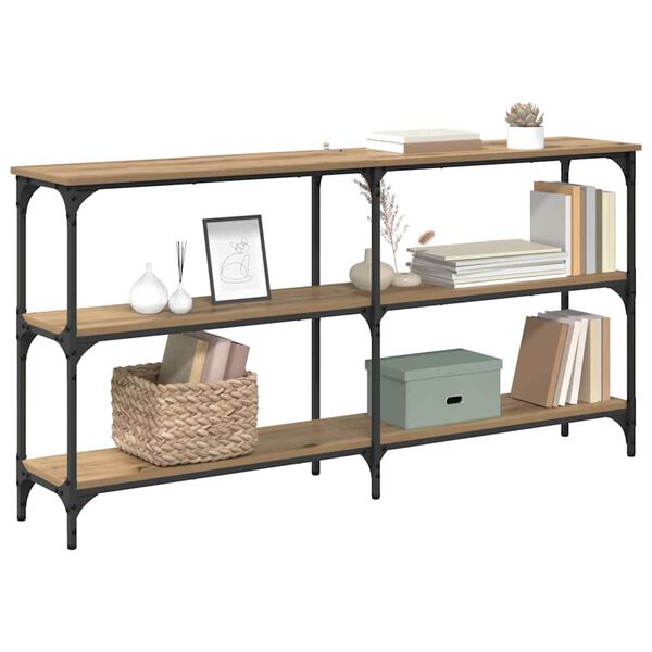 vidaXL Konzolna stolica Umjetnički hrast 150 x 29 x 75 cm