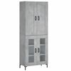 vidaXL Visoka komoda siva betona 69,5x34x180 cm od konstruiranog drva