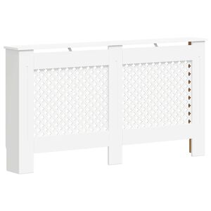 vidaXL Pokrov za radijator bijeli 152 x 19 x 81,5 cm MDF