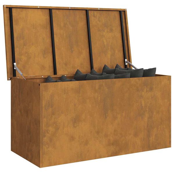 vidaXL Vanjska kutija za spremanje Rđa 100 x 50,5 x 50 cm Čelik