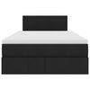 vidaXL Krevet s prostorom za pohranu s LED-om Crna 120 x 190 cm