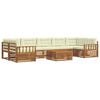 vidaXL Set vanjskih sofa 8 kom. Prirodna i krem