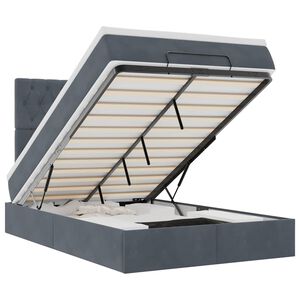 vidaXL Okvir za krevet s madracima tamnosivi 120x190 cm bar&scaron;unasti