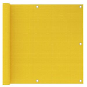 vidaXL Balkonski zastor žuti 90 x 500 cm HDPE