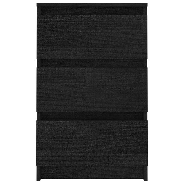 vidaXL Noćni ormarići 2 kom crni 40 x 29,5 x 64 cm od masivne borovine