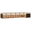 vidaXL Set vanjskih sofa 6 pcs Prirodna 406 x 168,5 x 73 cm