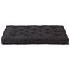 vidaXL Paletni podni jastuk pamučni 120 x 80 x 10 cm crni