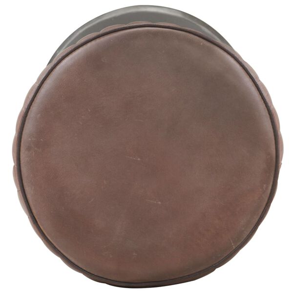 vidaXL Barski stolac od prave kože pohabani smeđi