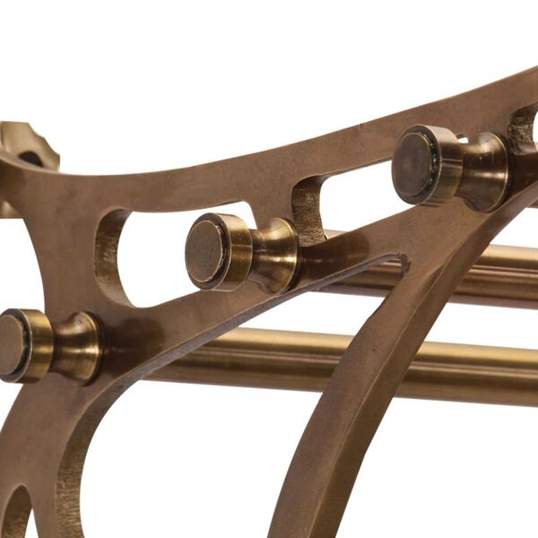 vidaXL Stalak za prtljagu s vješalicama ogledalom aluminijski