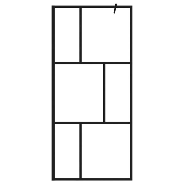 vidaXL Pregrada za tu&scaron;iranje od kaljenog stakla crna 90 x 195 cm