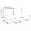 vidaXL Set jastučića za palete 3 pcs Antracit 120 x 80 x 12 cm