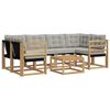 vidaXL Set vanjskih sofa 7 kom. Bijela i svjetlosiva