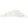 vidaXL Vrtna sadilica s 4 razine 106x104,5x36 cm bijela od borovine