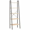 vidaXL Samostojeće police s 5 razina svjetlosmeđe i crne 56x35x174 cm