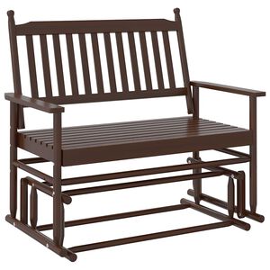 vidaXL Klupa za ljuljanje smeđa 118x70x104,5 cm masivno drvo topola