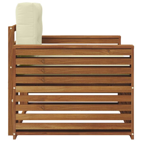vidaXL Set vanjskih sofa Čvrsto drvo akacije i poliester Prirodna