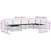 vidaXL Set vanjskih sofa 6 pcs Prirodna