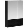 vidaXL Kupaonski ormar s ogledalom Crni hrast 50 x 14,5 x 70 cm