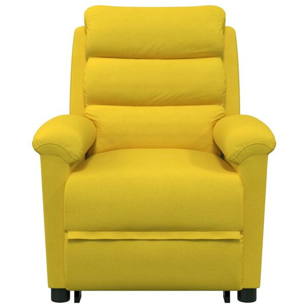 vidaXL Masažna fotelja na podizanje žuta bar&scaron;unasta