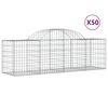 vidaXL Lučne gabionske ko&scaron;are 50 kom 200x50x60/80 cm pocinčano željezo