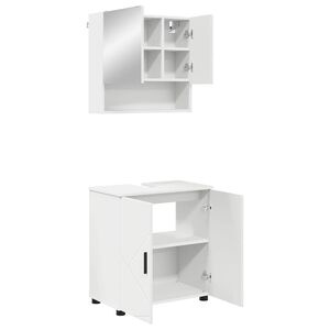 vidaXL Set namje&scaron;taja za kupaonicu 2 kom. Bijelo 61 x 35 x 64 cm