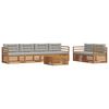 vidaXL Set vanjskih sofa s jastukom 7 pcs Prirodna i svijetlo siva